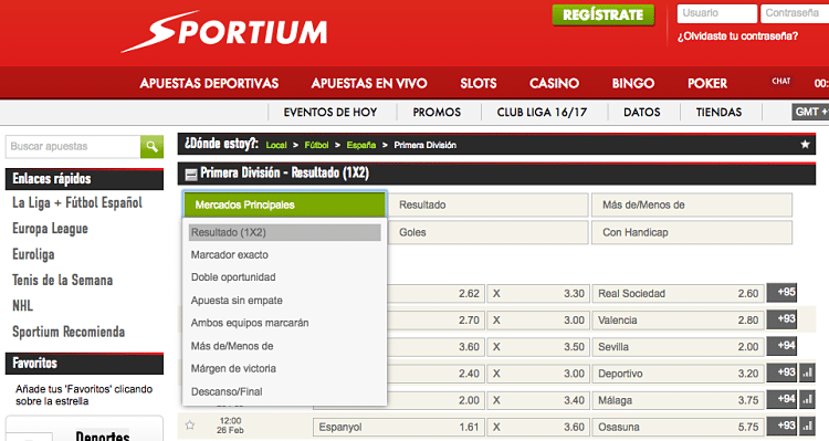 Sportium mercador apuestas
