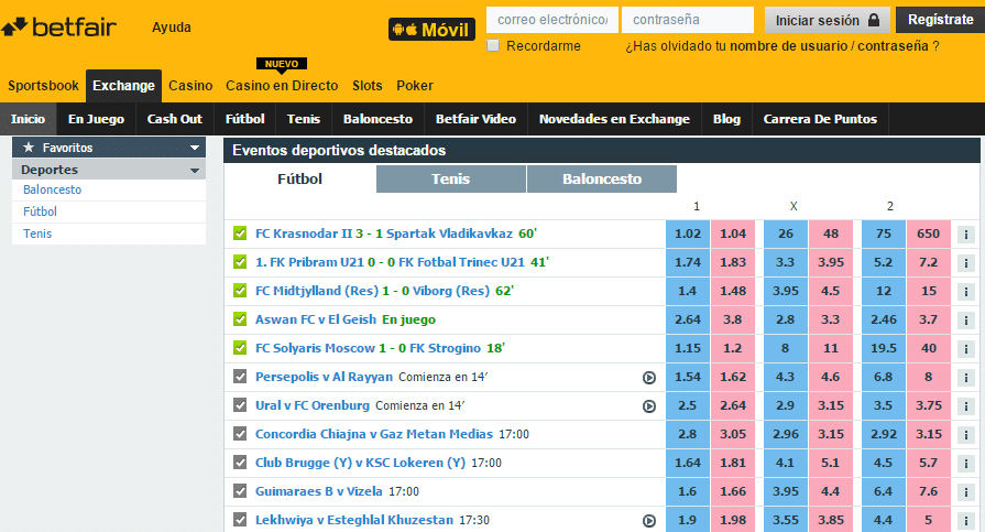 Betfair Exchange Betfair Exchange