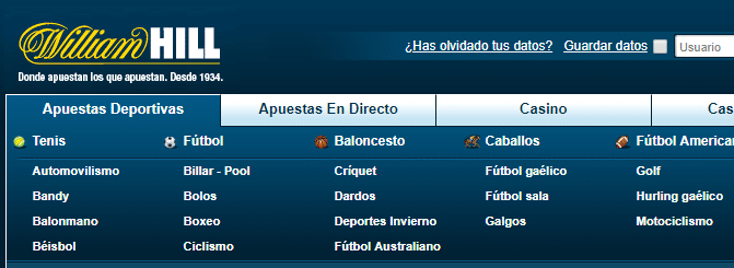 william hill inicio