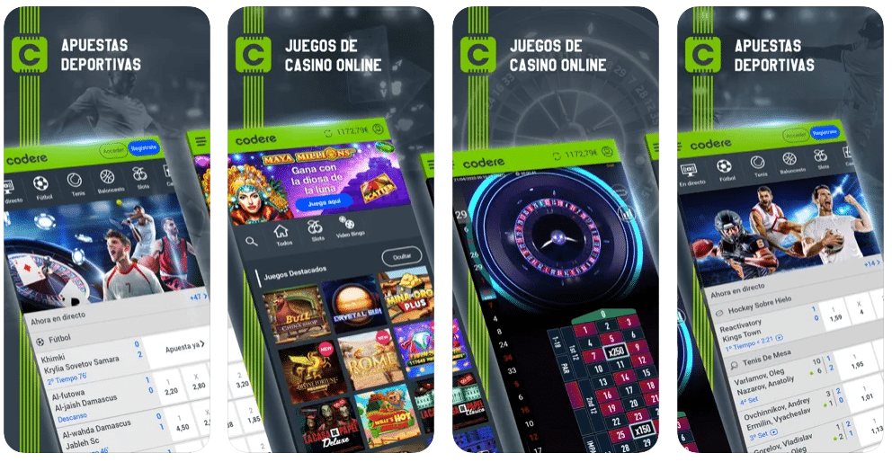 Codere Espana aplicaci&oacute;n m&oacute;vil