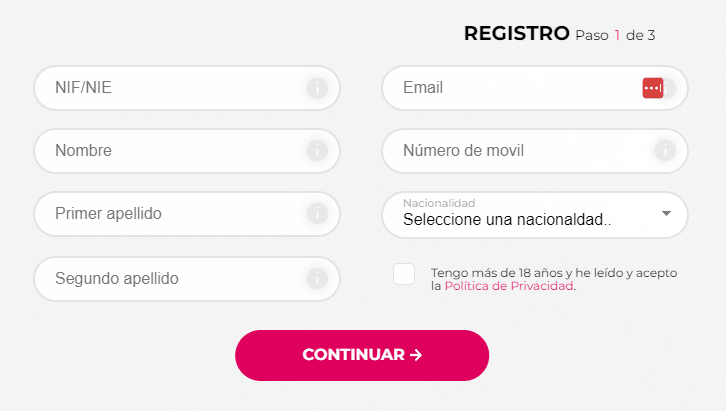 casino gran madrid registro