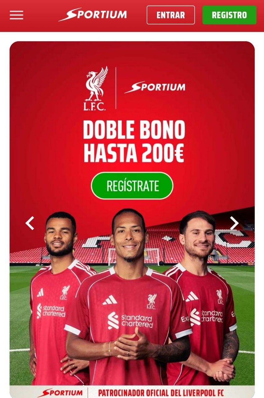 Bono de bienvenida de deportes de Sportium