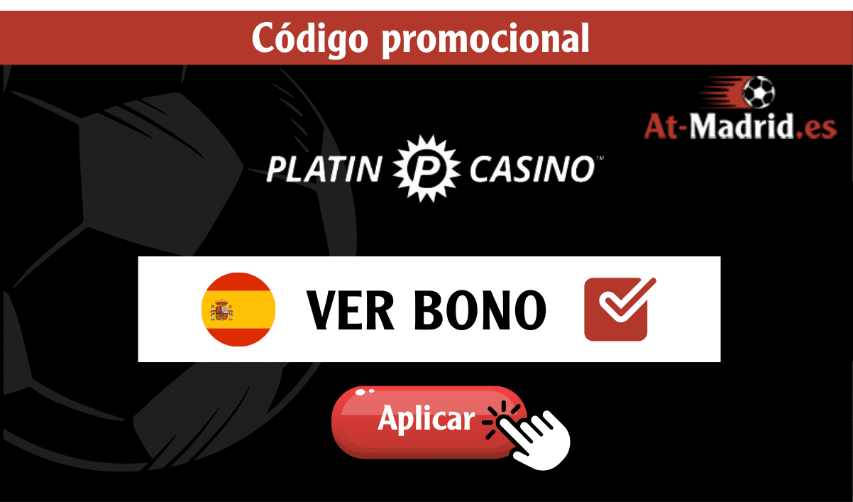 Ejemplo de código promocional Platincasino en pantalla de registro
